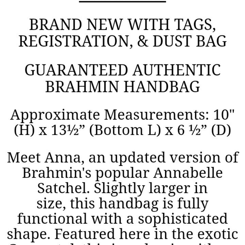 Brand new Brahmin handbag - Picture 6 of 7